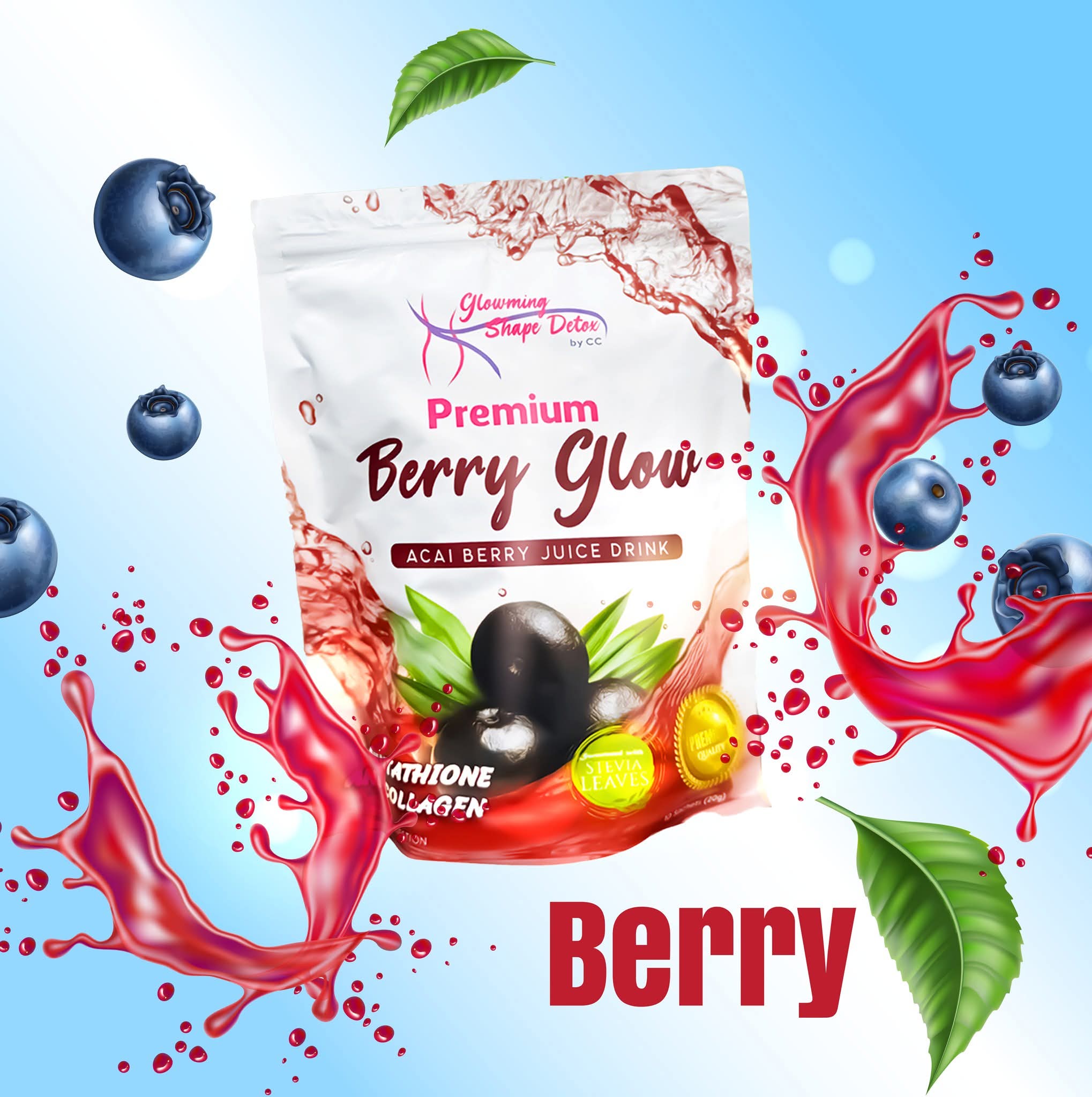 Glowming Berry  glow Berry Powdered drink mix 10sachetsx20g(200g)