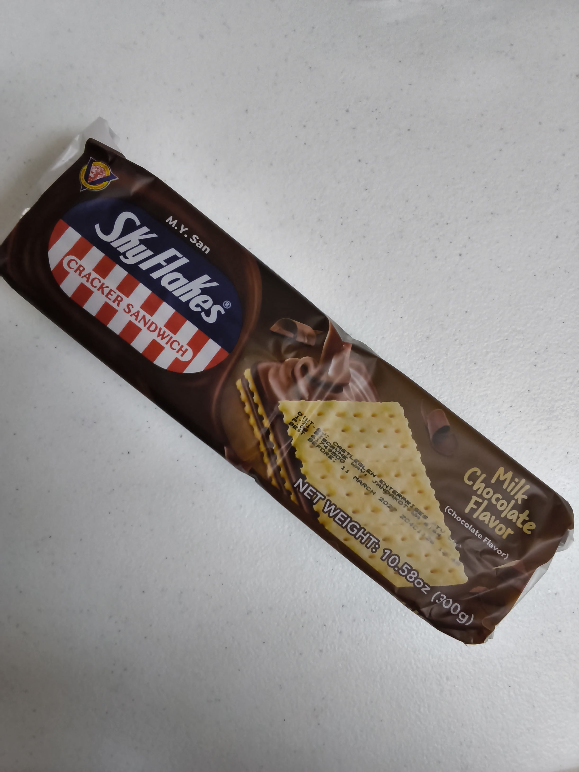 M.Y.San Skyflakes Crackers Milk Choc.Flavor300g