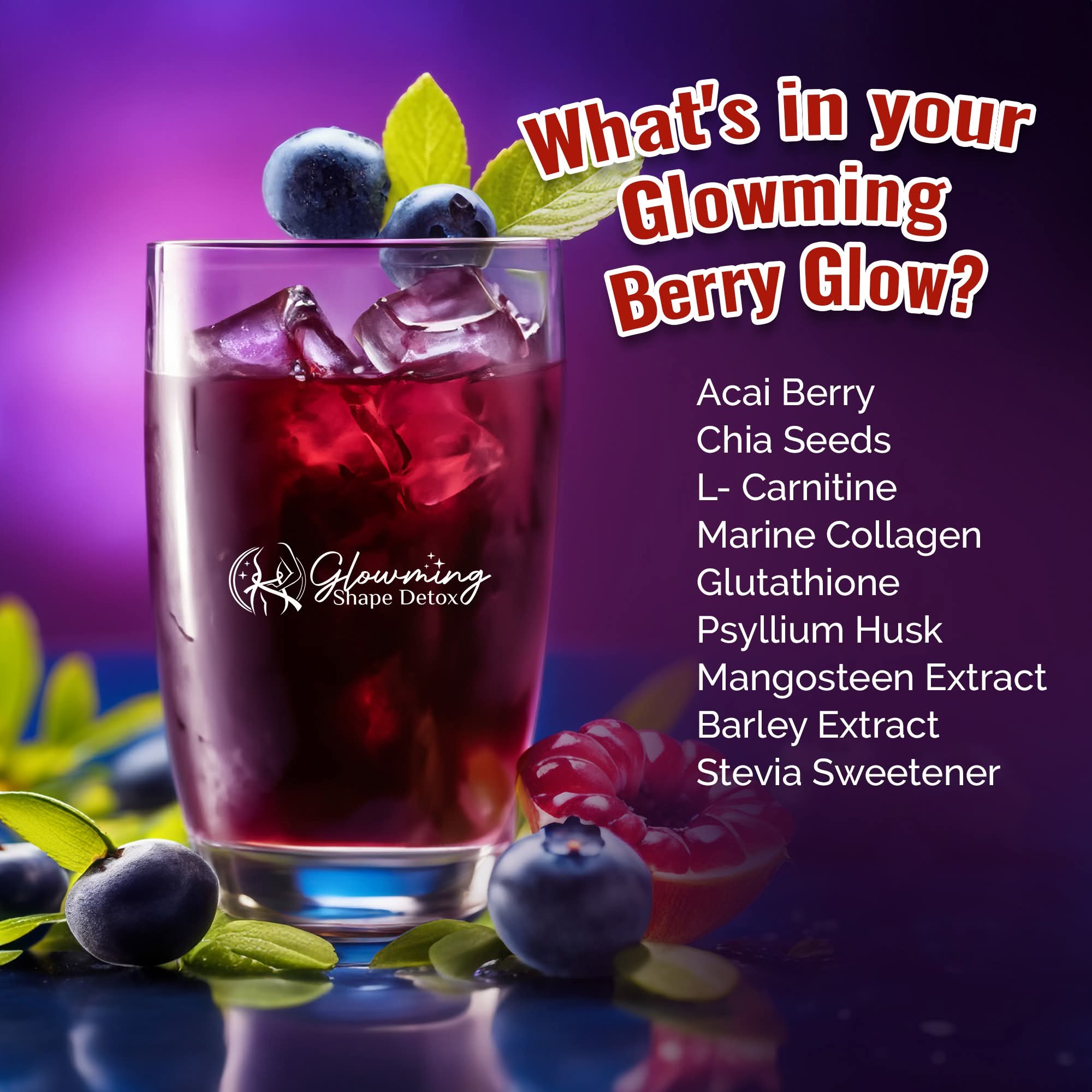 Glowming Berry  glow Berry Powdered drink mix 10sachetsx20g(200g)