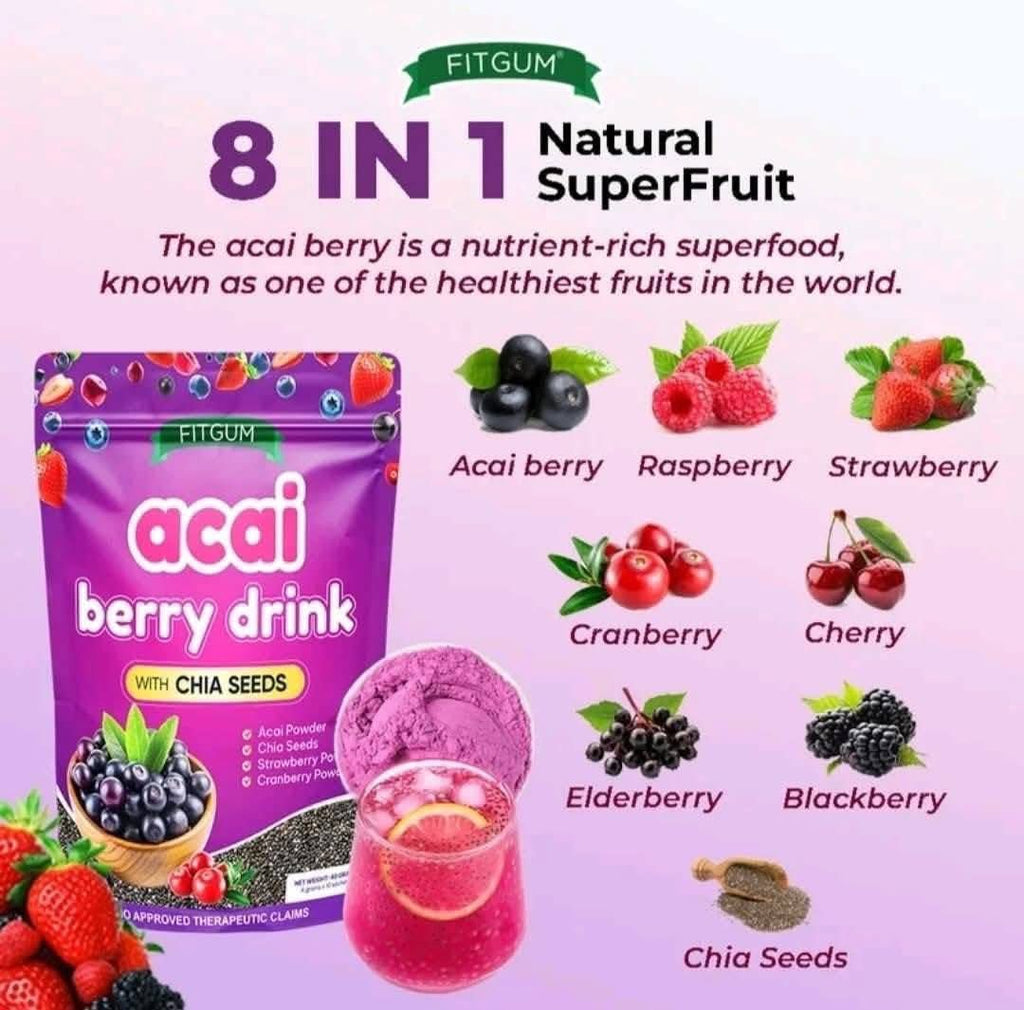 Fitgum Acai Berry Powdered  Drink40g