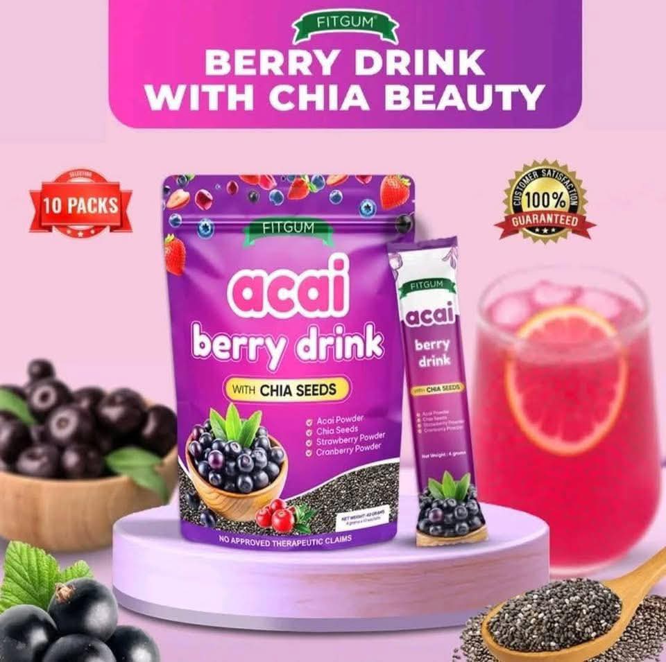 Fitgum Acai Berry Powdered  Drink40g