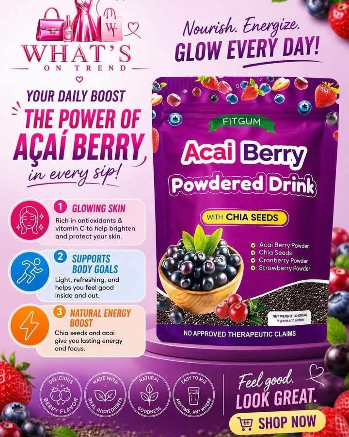 Fitgum Acai Berry Powdered  Drink40g
