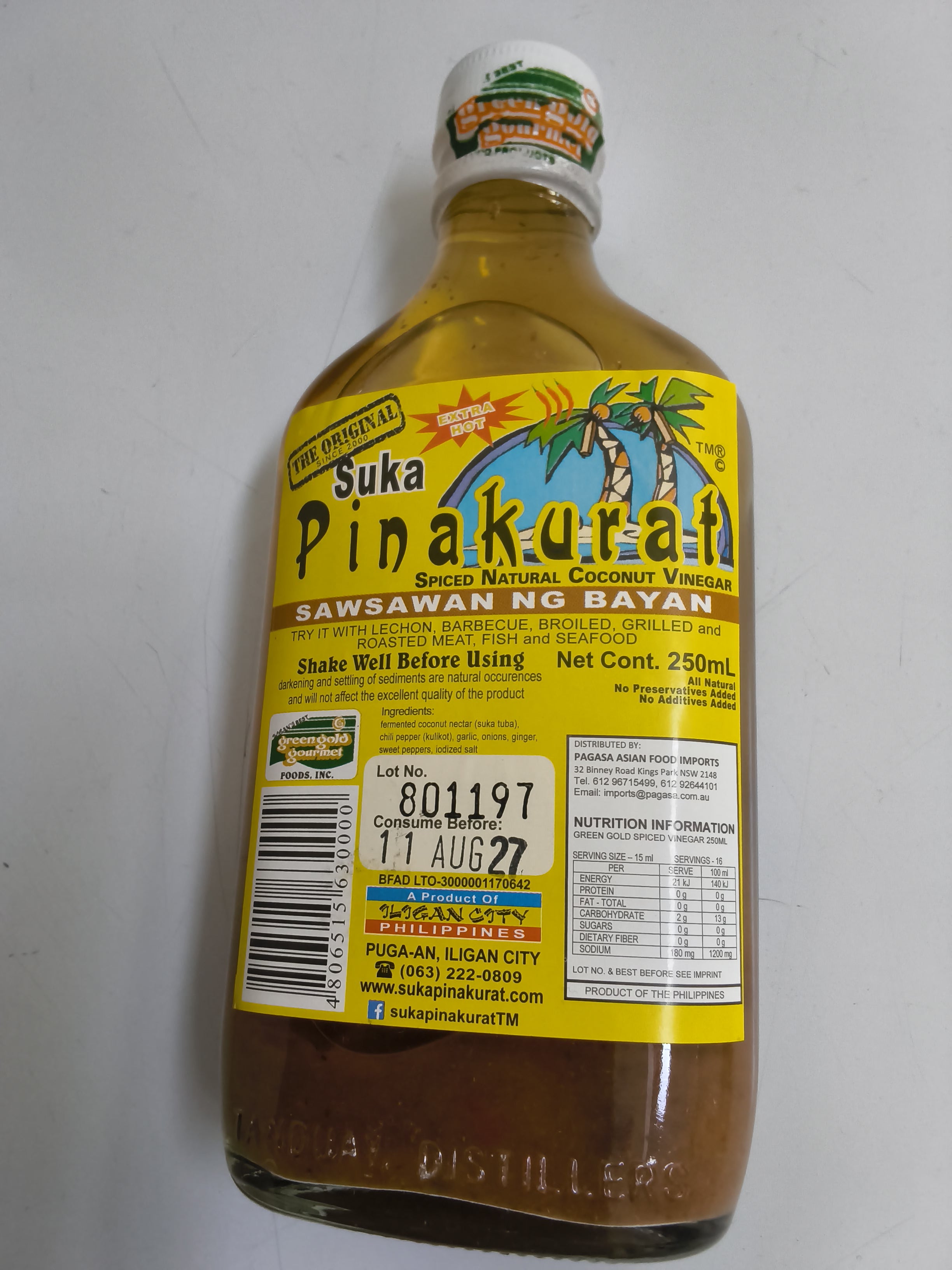 Suka Pinakurat Spiced Natural Coconut Vinegar 250ml
