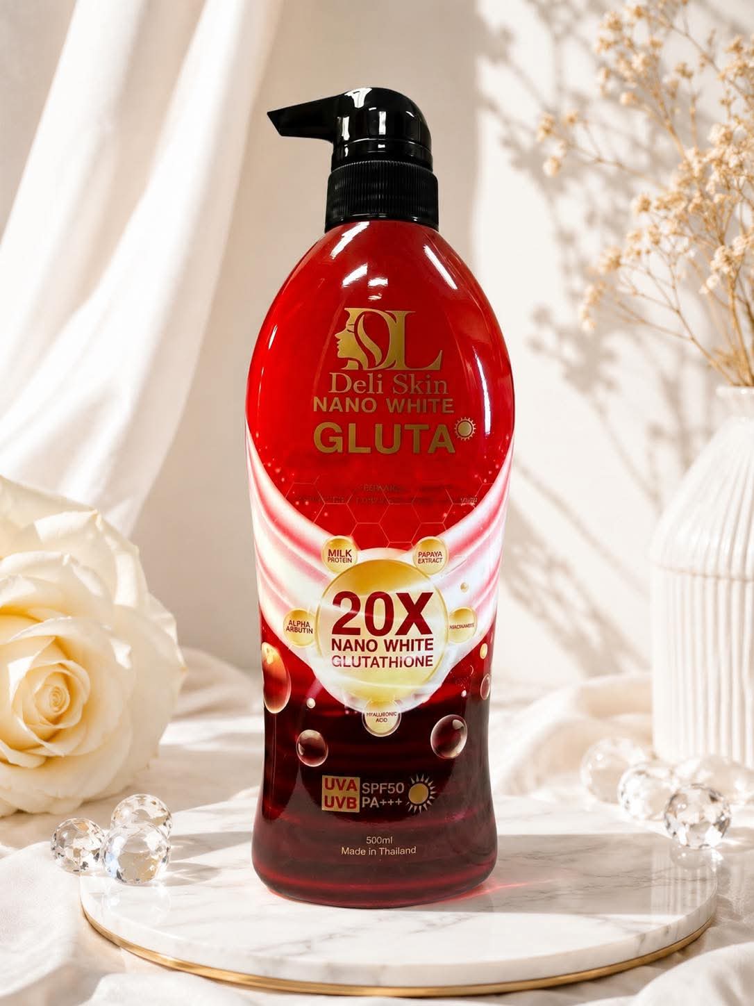 Deli Skin Nano White Gluta Whitening Lotion 500g