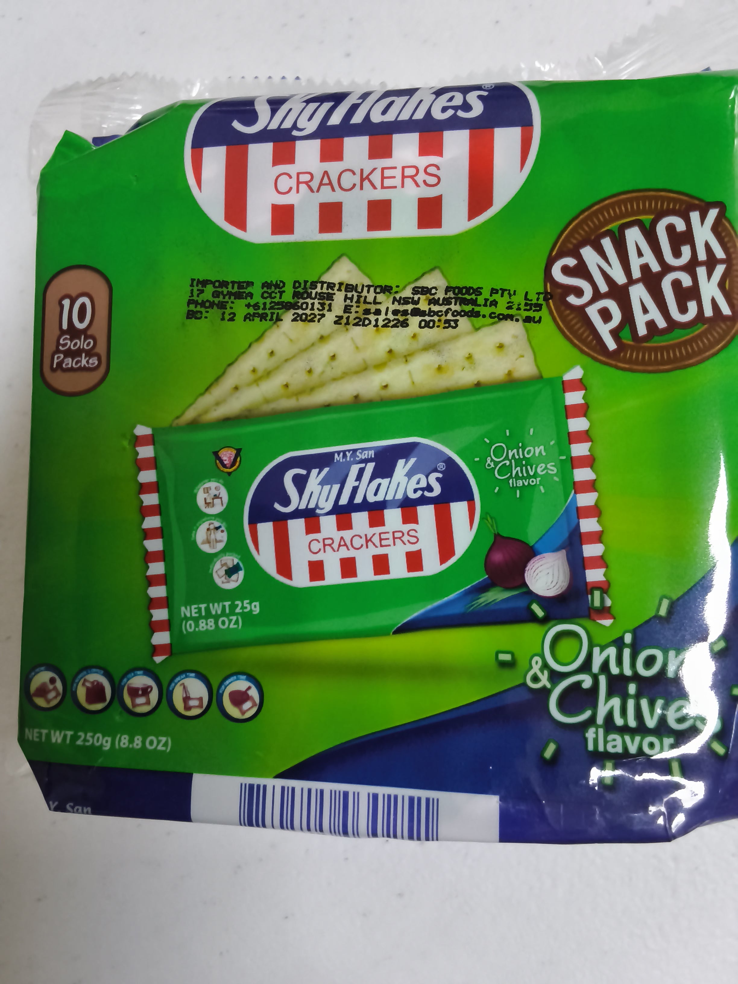 M.Y.San Skyflakes Crackers Onion& Chives Flavor 250g
