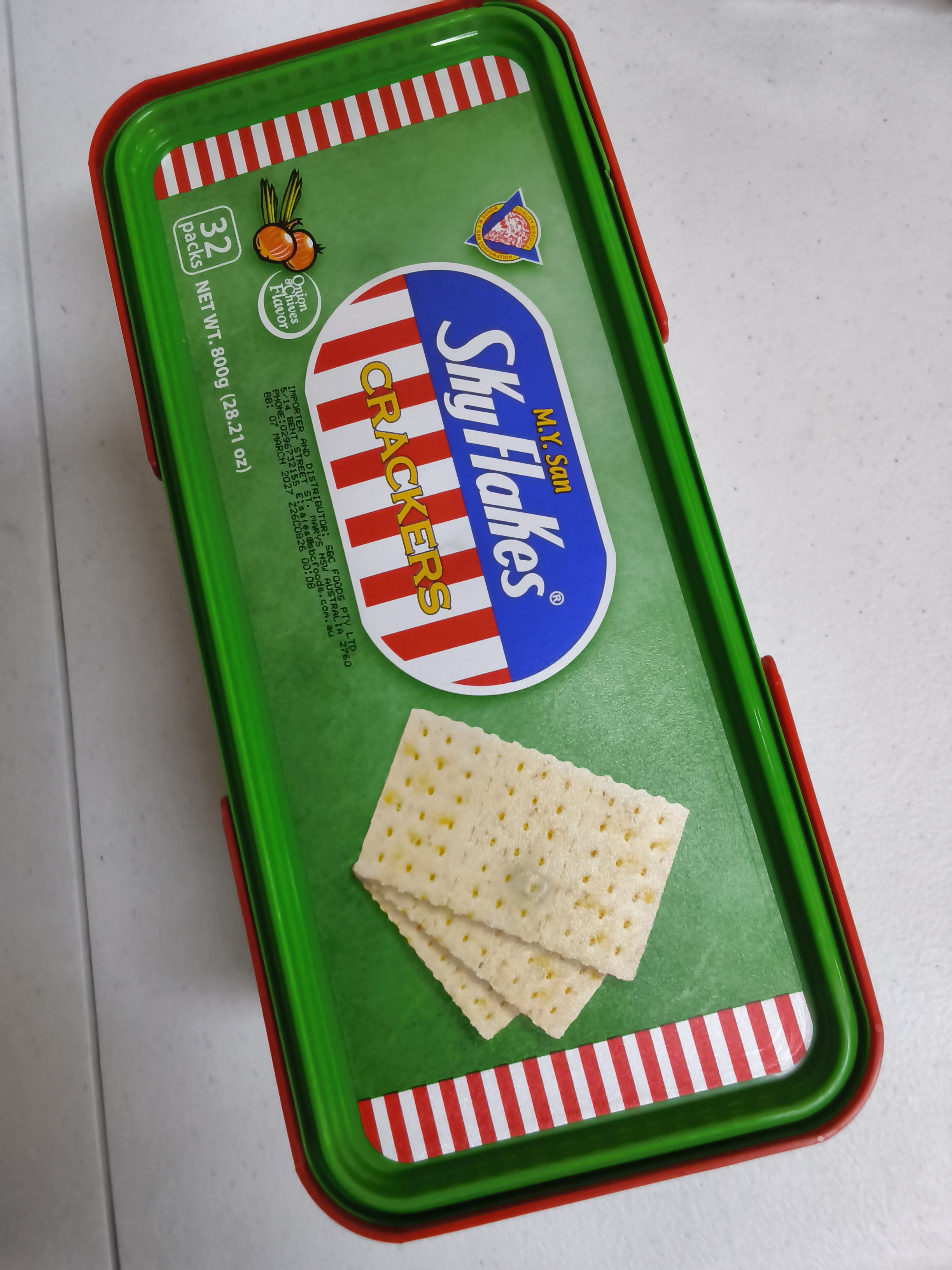 M.Y.San Skyflakes Crackers Onion$Chives Flavor 800g